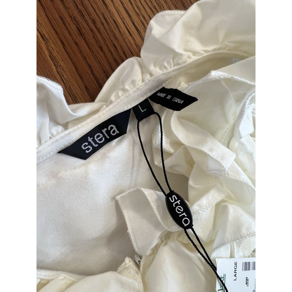 Stera Large Cream‎ Ruffle Soft NWT - Picture 10 of 13